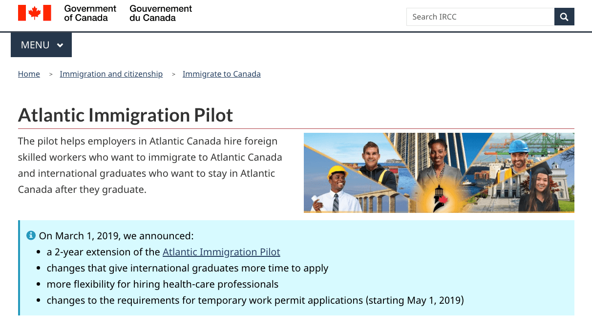 Atlantic Immigration Pilot -  buena opción para obtener la Residencia permanente?
